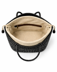 East West Leather Basket Bag
