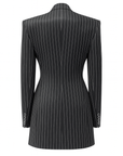 LeDoré Gia Blazer Dress Silver Pinstripe