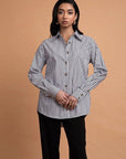 Kānuka Shirt Black Stripe (with Personalised Monogram) - Sweepstake Winners™