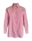 LeDoré Classic Shirt Bordeaux Stripe Cotton - LEDORÉ