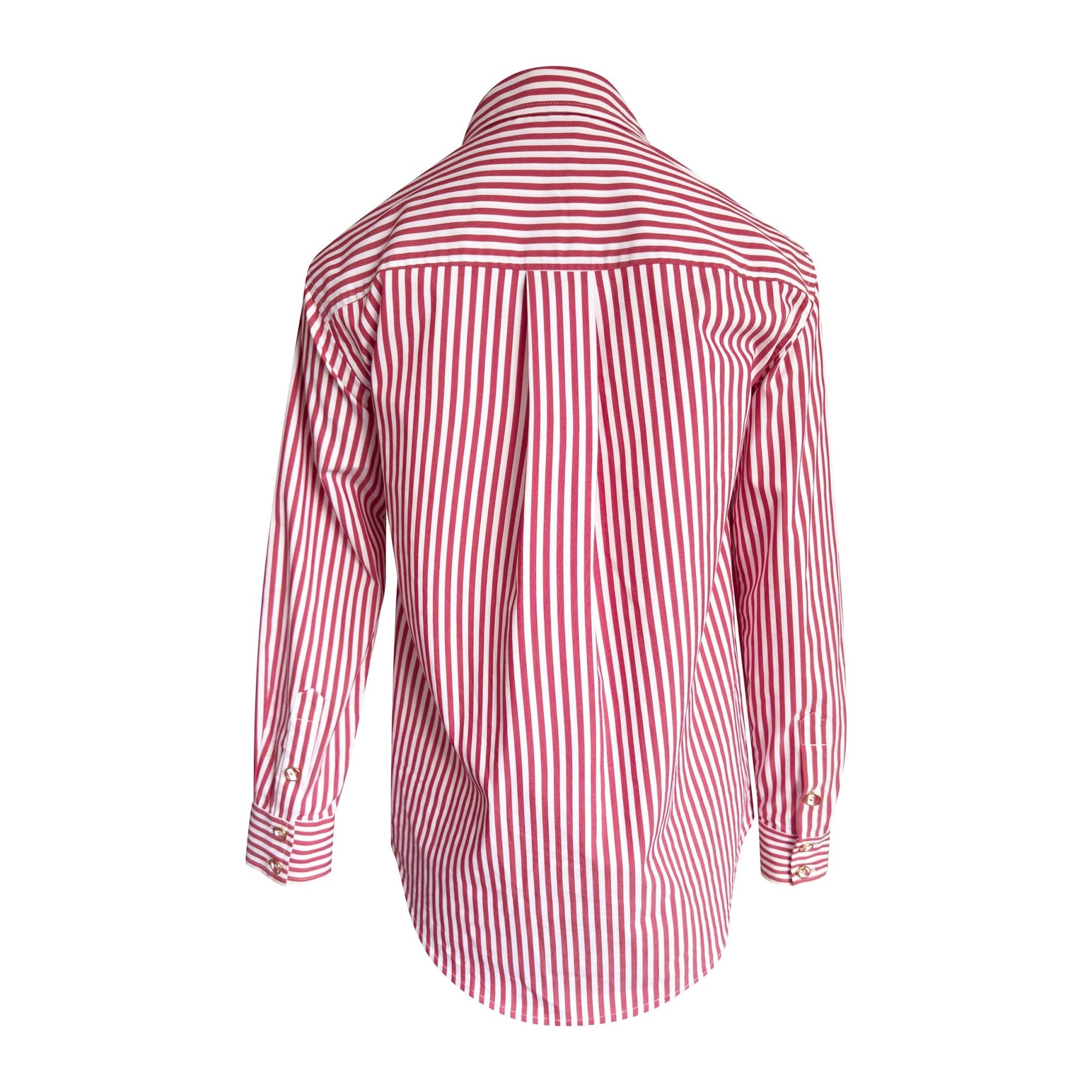 LeDoré Classic Shirt Bordeaux Stripe Cotton - LEDORÉ