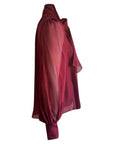 LeDoré Isa Pussy Bow Blouse Black Cherry Silk - Sweepstake Winners™