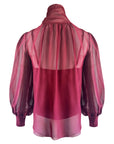 LeDoré Isa Pussy Bow Blouse Black Cherry Silk - Sweepstake Winners™