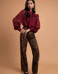 LeDoré Isa Pussy Bow Blouse Black Cherry Silk - Sweepstake Winners™