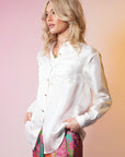 LeDoré Koru Shirt White Silk Twill - LEDORÉ