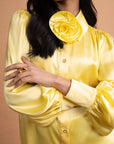 LeDoré Rosette Blouse - Lemon Silk - Sweepstake Winners™