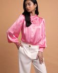 LeDoré Rosette Blouse - Peony Silk - Sweepstake Winners™