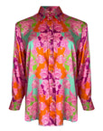 Resort Silk Shirt in Daydream Floral, front view