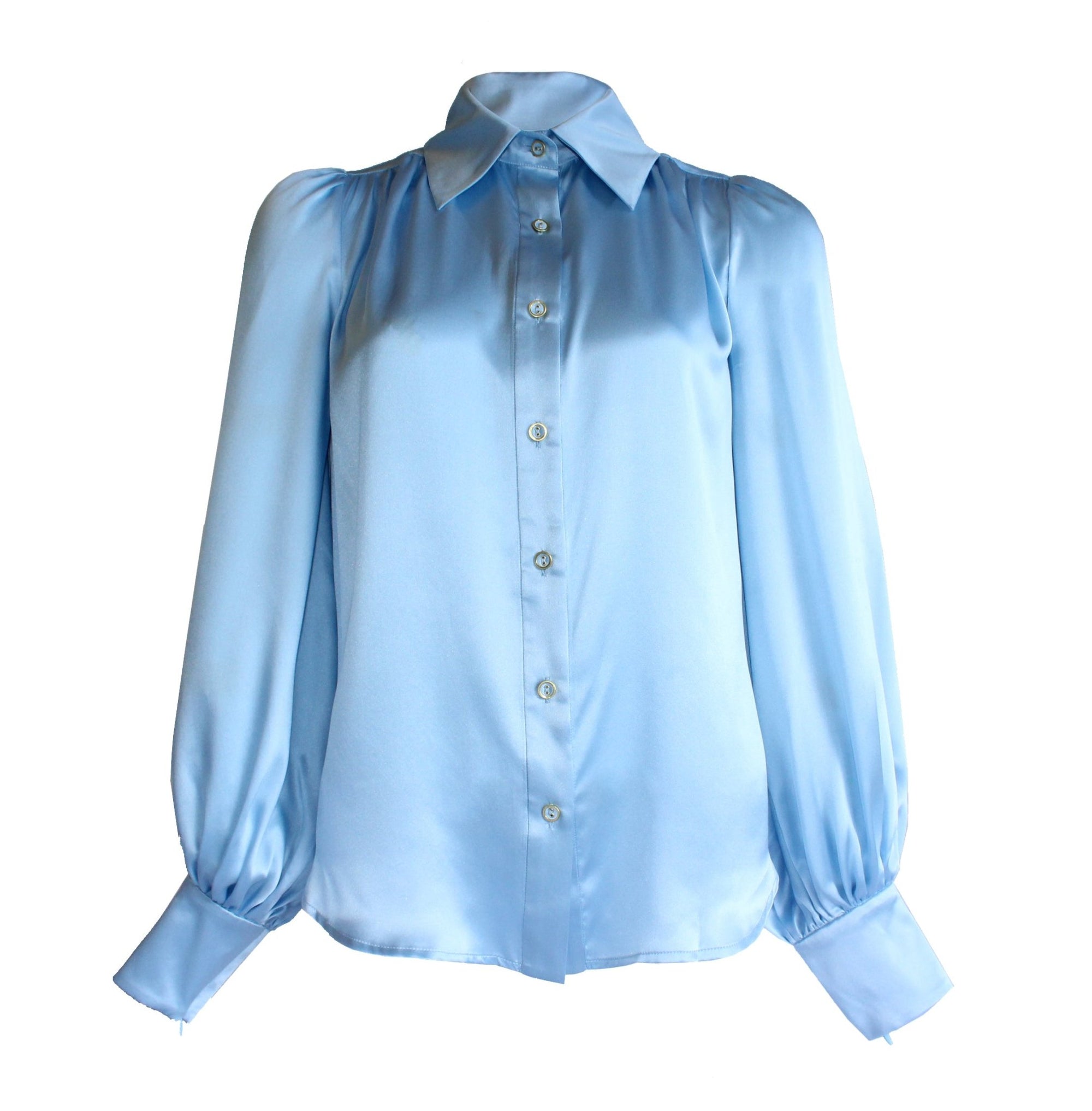 LeDoré Rosette Blouse - Powder Silk - Sweepstake Winners™