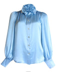 LeDoré Rosette Blouse - Powder Silk - Sweepstake Winners™