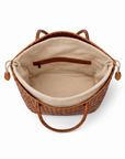 East West Leather Basket Bag