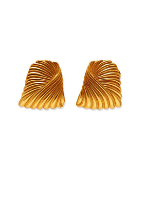 Alexis Sculptural Gold Stud Earrings