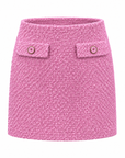 Mabel skirt in bonbon pink tweed
