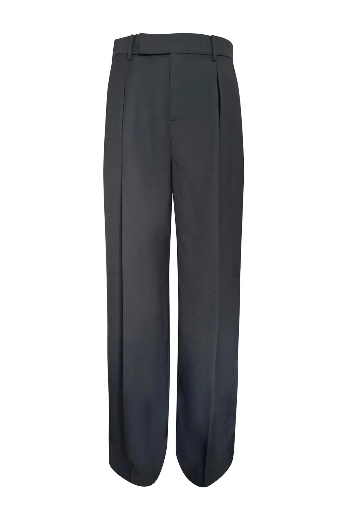Grace Wide-Leg Trouser in Obsidian, front view