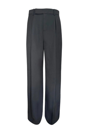 Grace Wide-Leg Trouser in Obsidian, front view