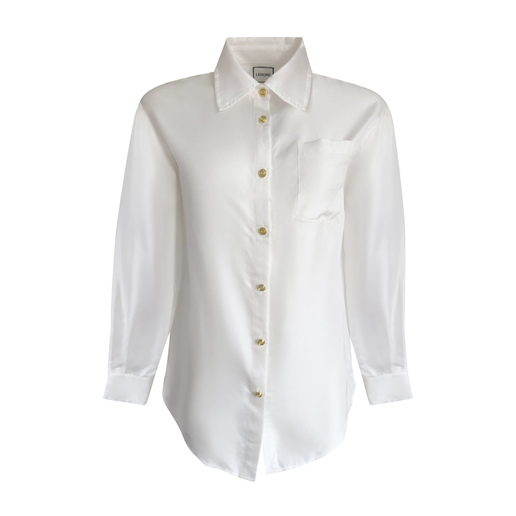 LeDoré Koru Shirt White Silk Twill - LEDORÉ