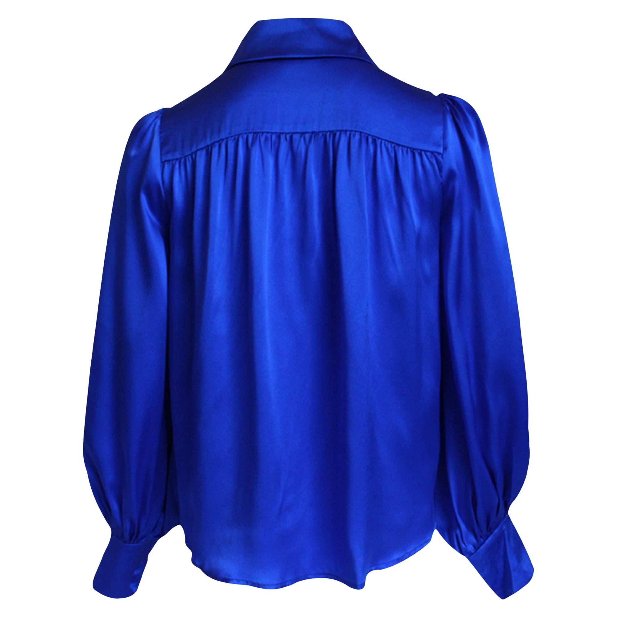 LeDoré Rosette Blouse - Cobalt Silk - Sweepstake Winners™