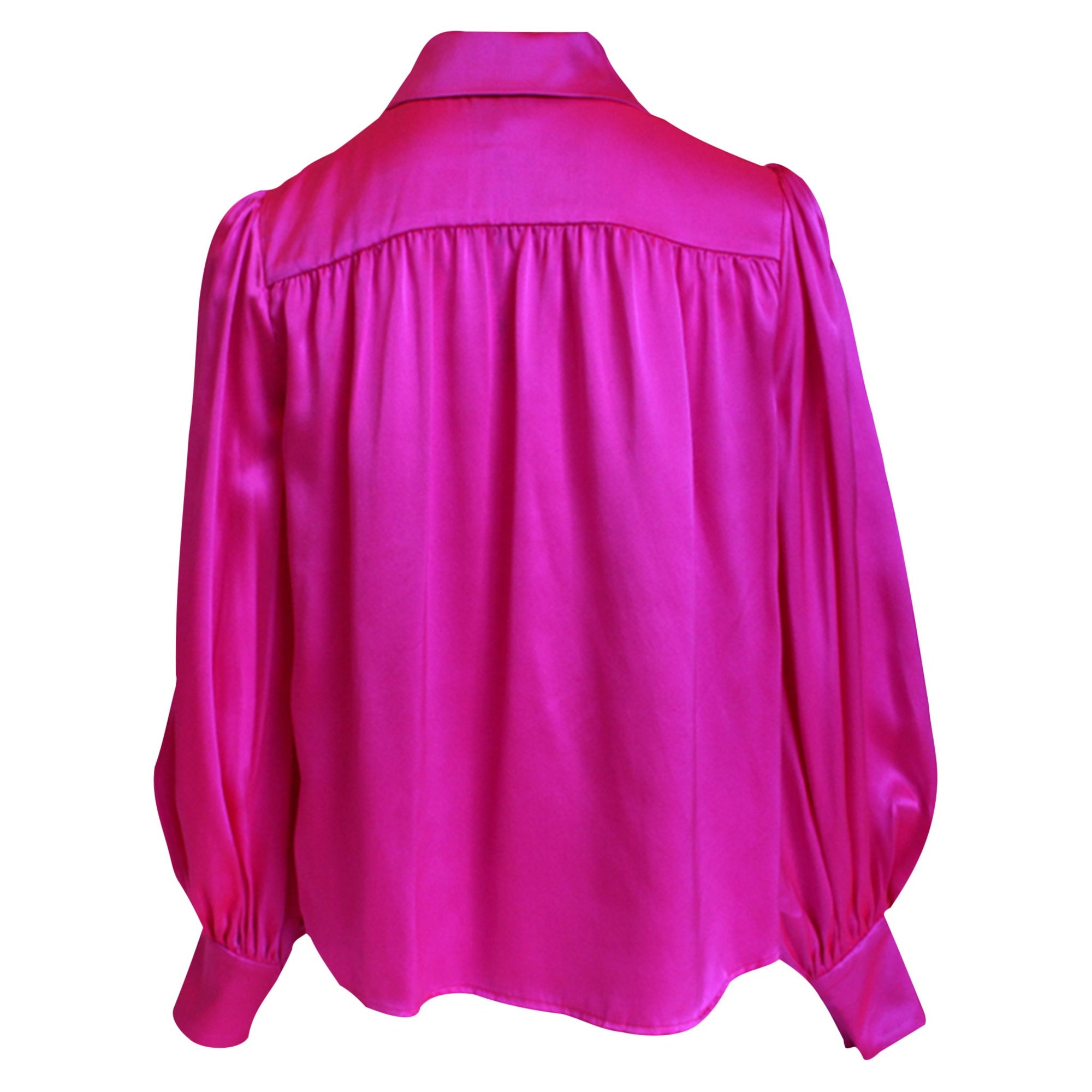LeDoré Rosette Blouse - Fuchsia Silk - Sweepstake Winners™