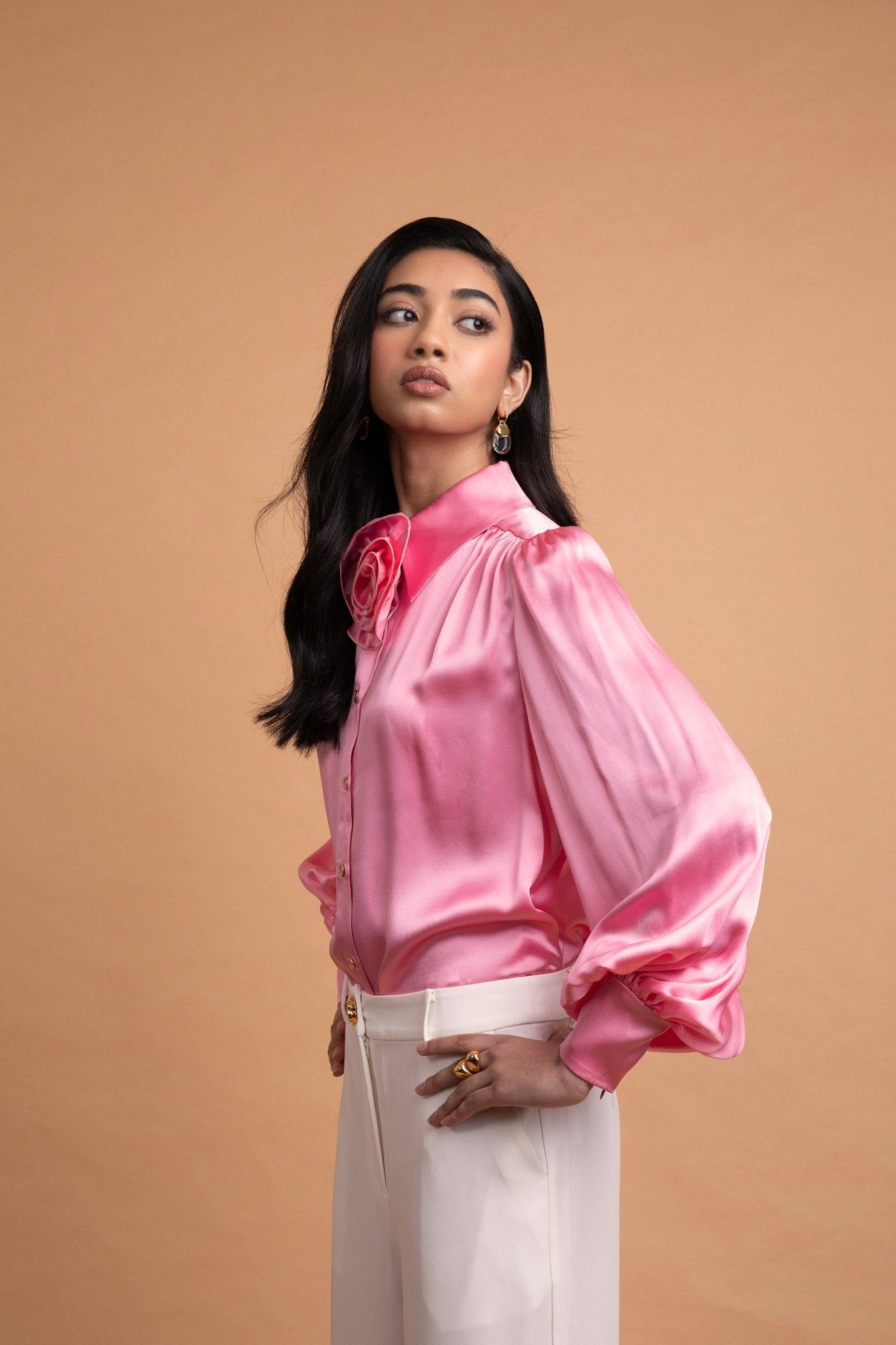 LeDoré Rosette Blouse - Peony Silk - Sweepstake Winners™