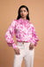 LeDoré Rosette Blouse - Viola Floral Pastel Pink Silk - Sweepstake Winners™