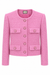 Mabel jacket in bonbon pink tweed front