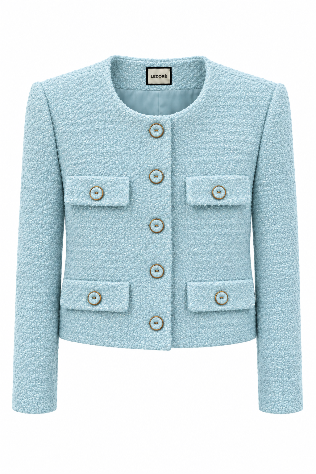 Mabel Jacket Front Aquamarine