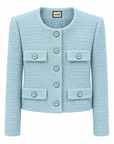 Mabel Jacket Front Aquamarine