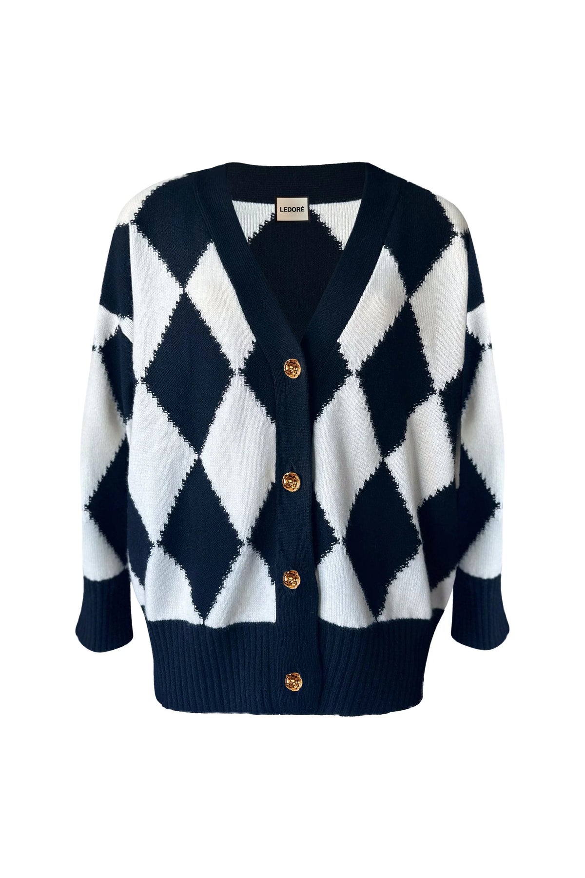 Mosaic Cashmere Cardigan, front view