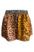 Resort Silk Shorts in Savanna Leopard, front view
