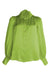 Rosette Silk Blouse in Peridot, front view