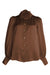 Rosette Silk Blouse in Smokey Quartz, front view