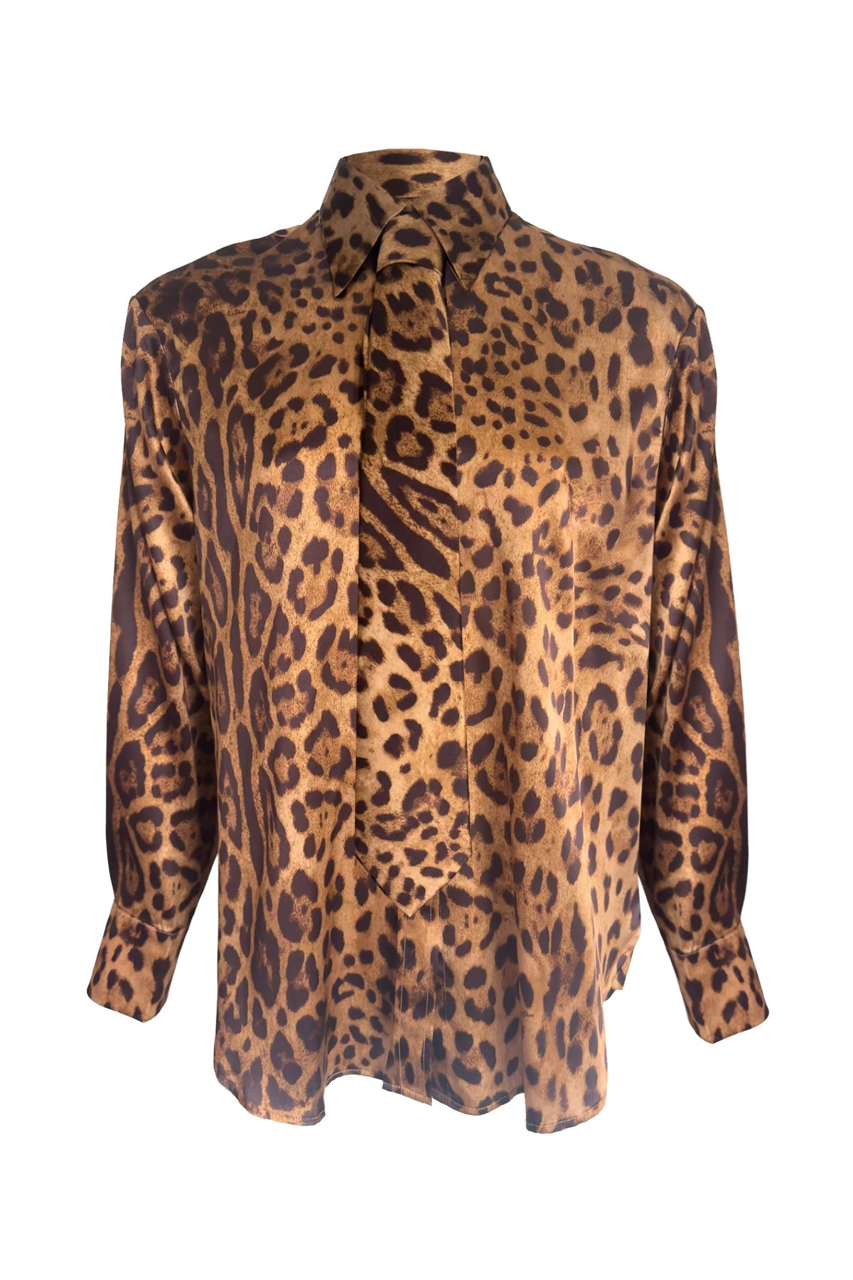 Wyngarde Silk Shirt in Savanna Leopard, front view